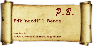 Pánczél Bence névjegykártya